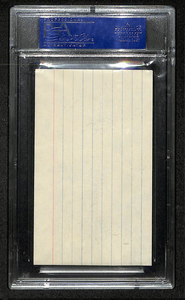 John Blood McNally Signed/Autographed Steelers HOF Index Card PSA/DNA 212423