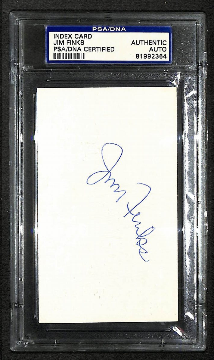 Jim Finks Signed/Autographed Vikings HOF Index Card PSA/DNA 212425