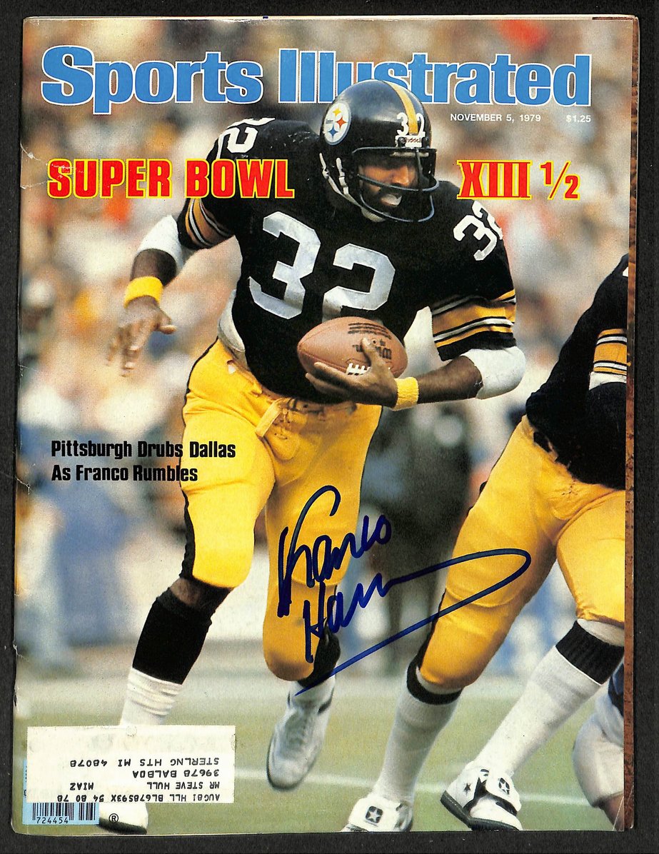 Franco Harris Signed/Autographed 1979 Sports Illustrated Magazine Beckett 212429
