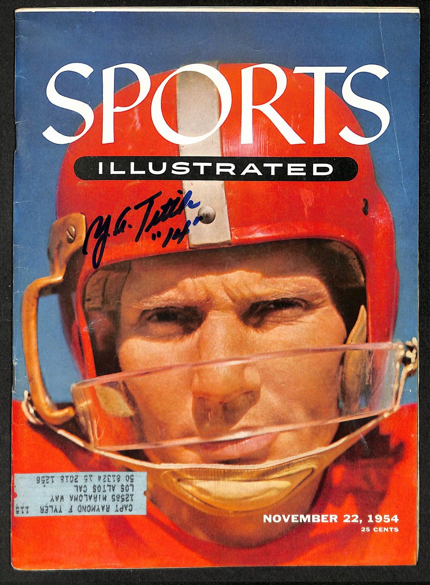 Y.A. Tittle Signed/Autographed 1954 Sports Illustrated Magazine Beckett 212430