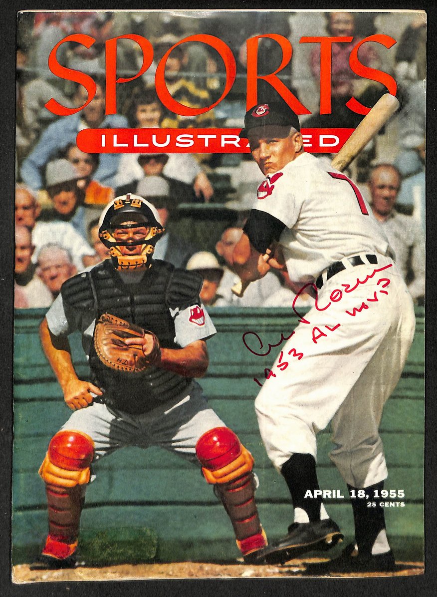 Al Rosen Signed/Autographed 1955 Sports Illustrated Magazine Beckett 212431