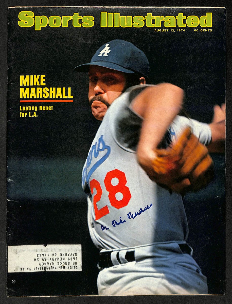 Mike Marshall Signed/Autographed 1974 Sports Illustrated Magazine Beckett 212434