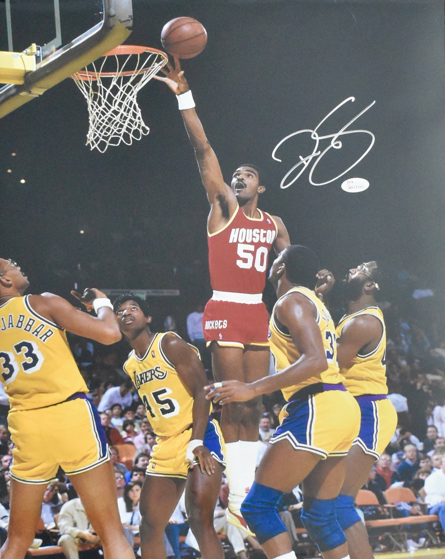 Ralph Sampson HOF Signed/Autographed 16x20 Photo Rockets JSA 212440