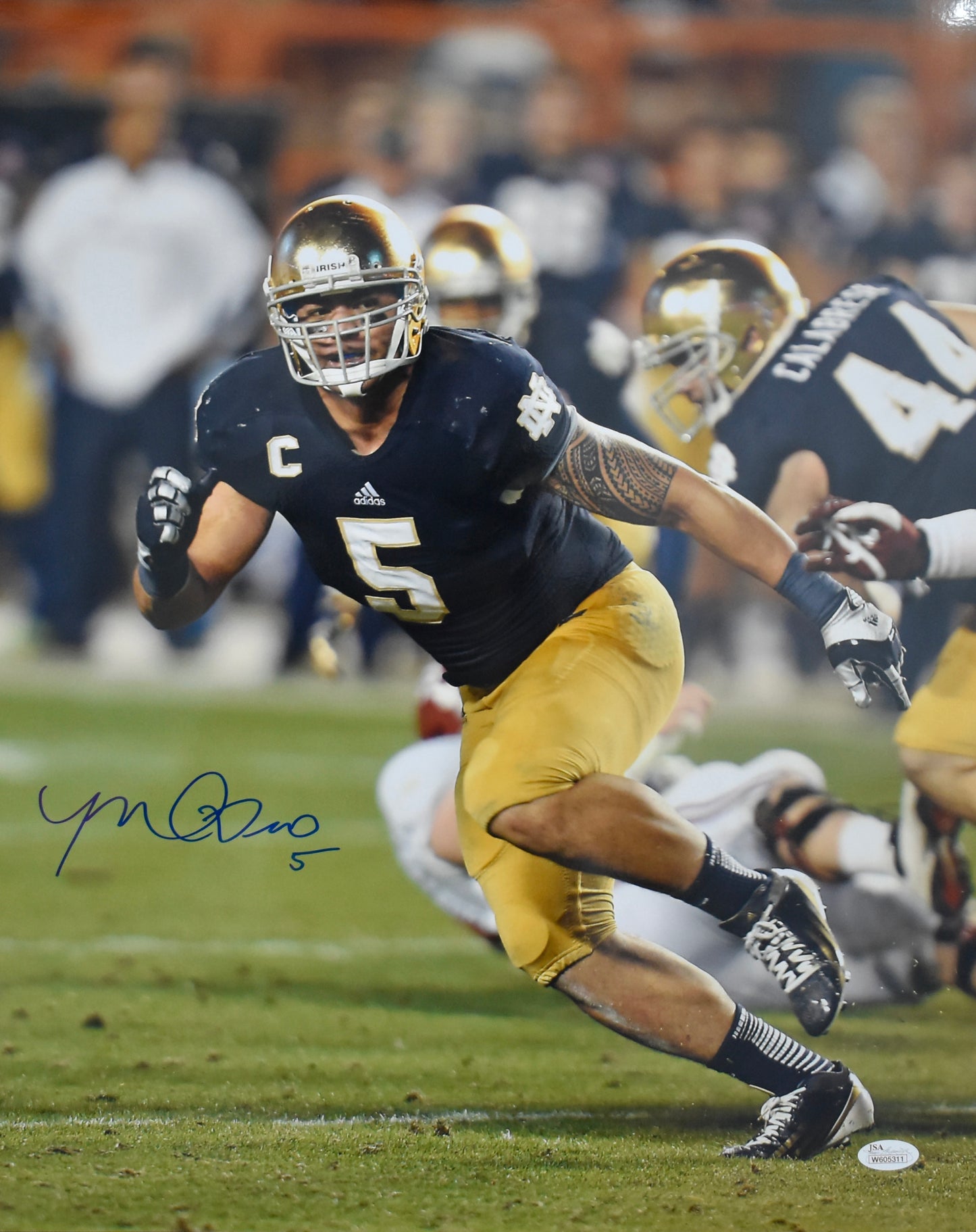 Manti Teʻo Signed/Autographed 16x20 Photo Notre Dame JSA 212443
