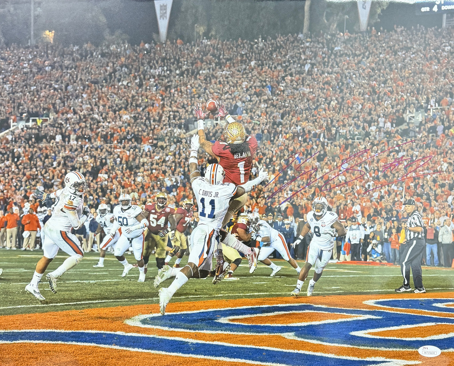 Kelvin Benjamin Signed/Autographed 16x20 Photo Florida State JSA 212445