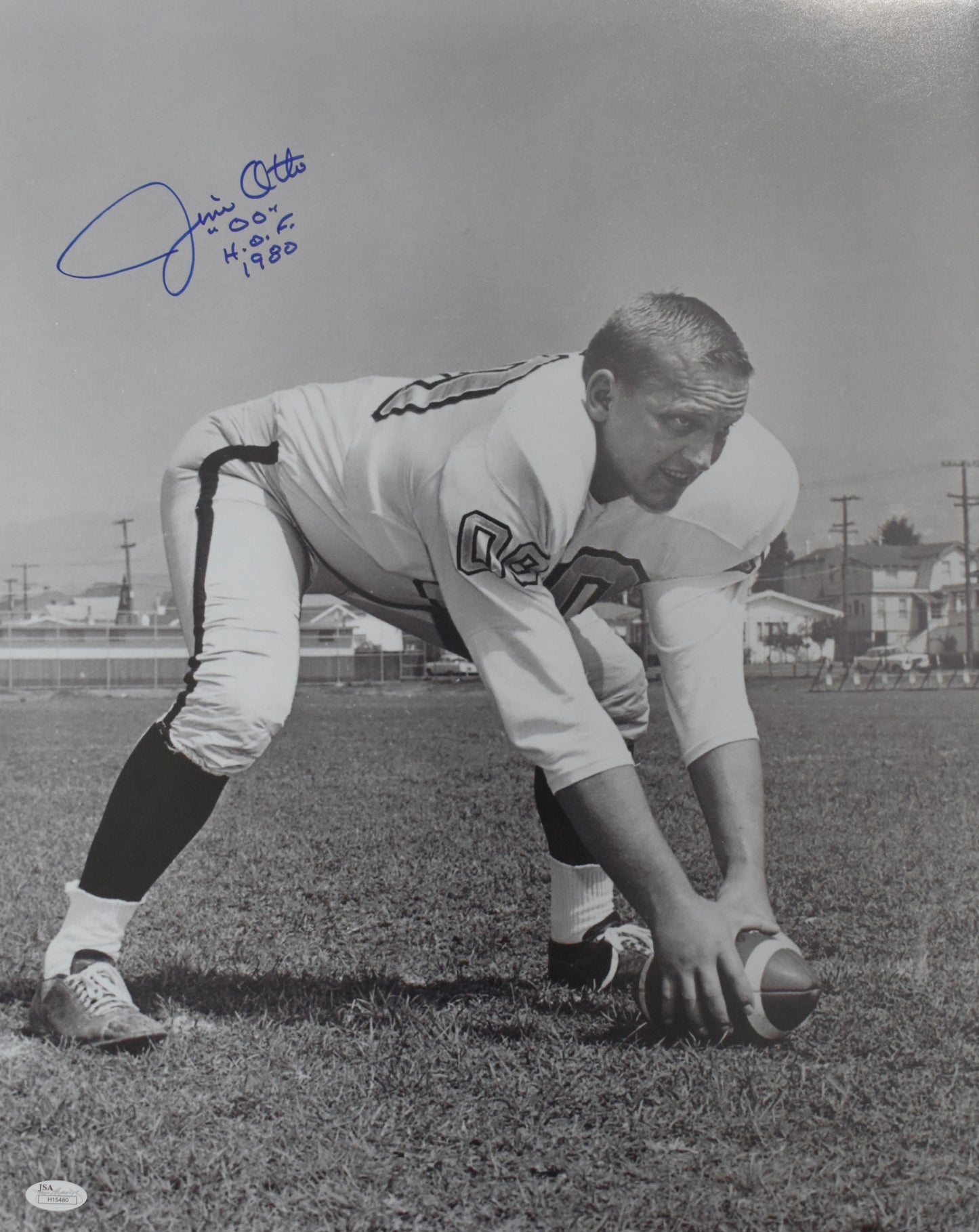 Jim Otto HOF Signed/Autographed 16x20 Photo Raiders JSA BA212455
