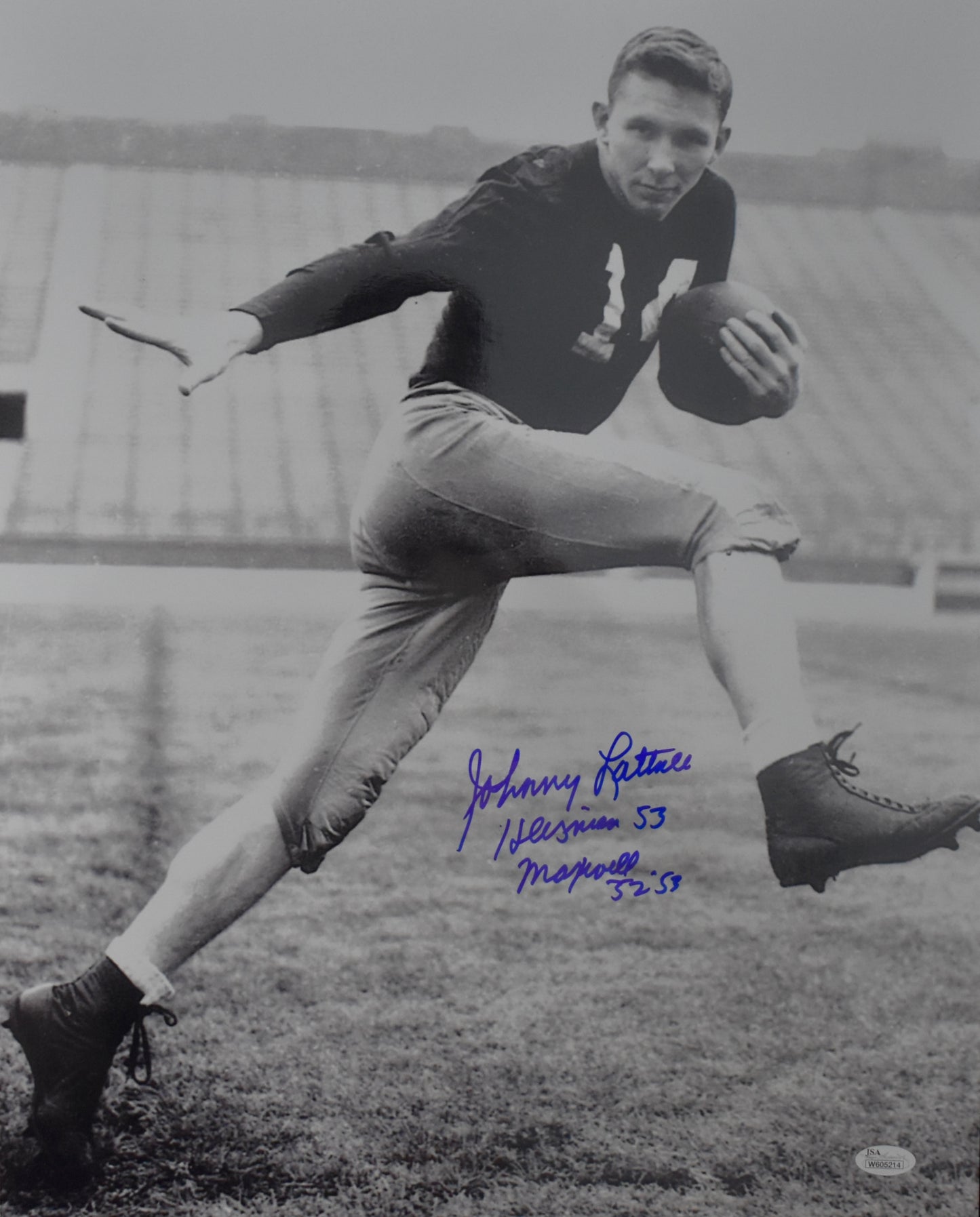 Johnny Lattner HOF Signed/Autographed 16x20 Photo Notre Dame JSA BA212459