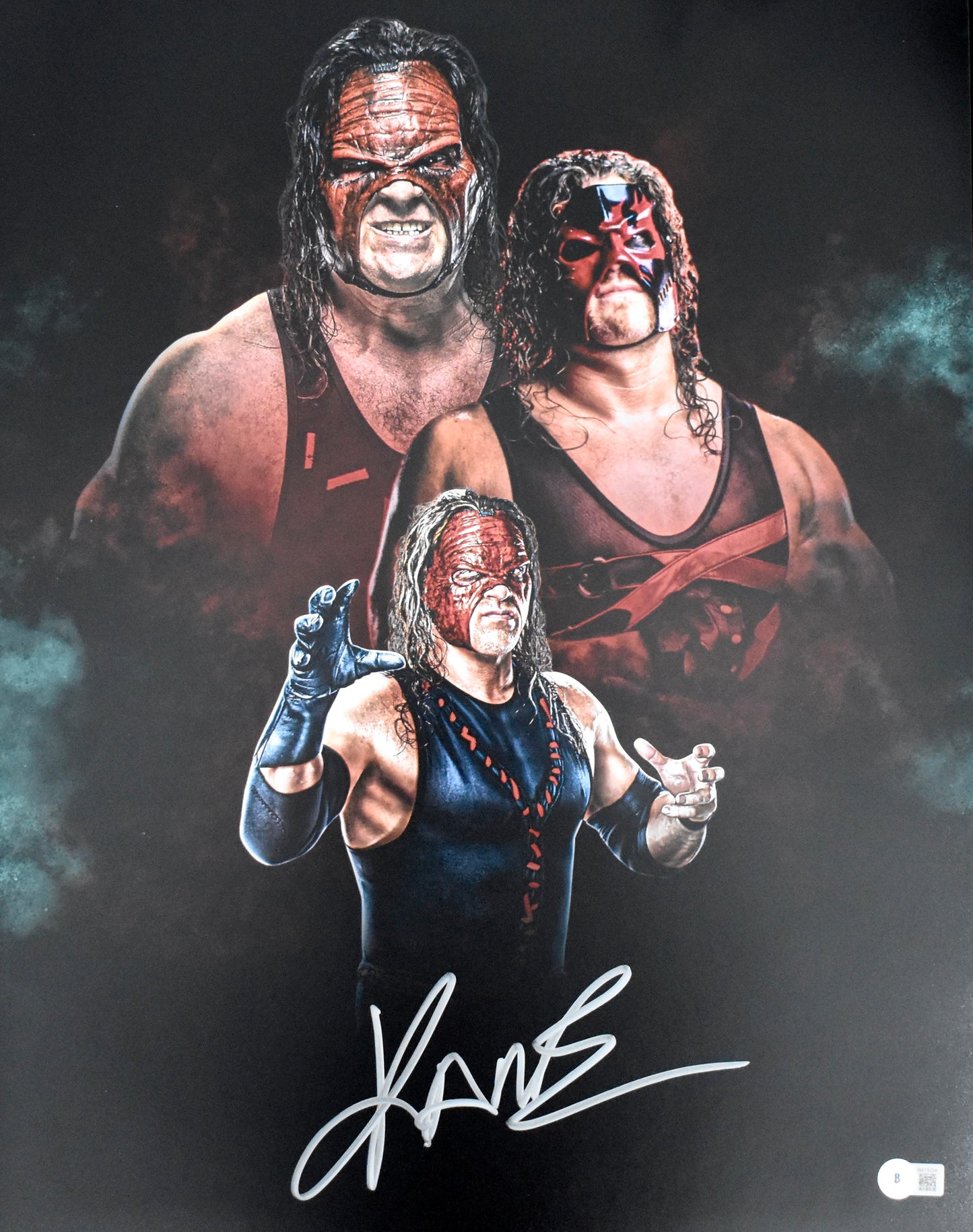 Kane Signed/Autographed 16x20 Photo WWE WWF BAS BA212462