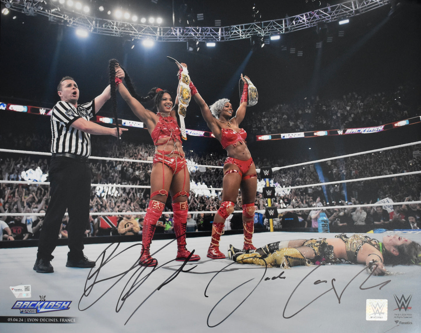 Bianca Belair & Jad Cargill Signed/Autographed 16x20 Photo WWE Fanatics BA212472