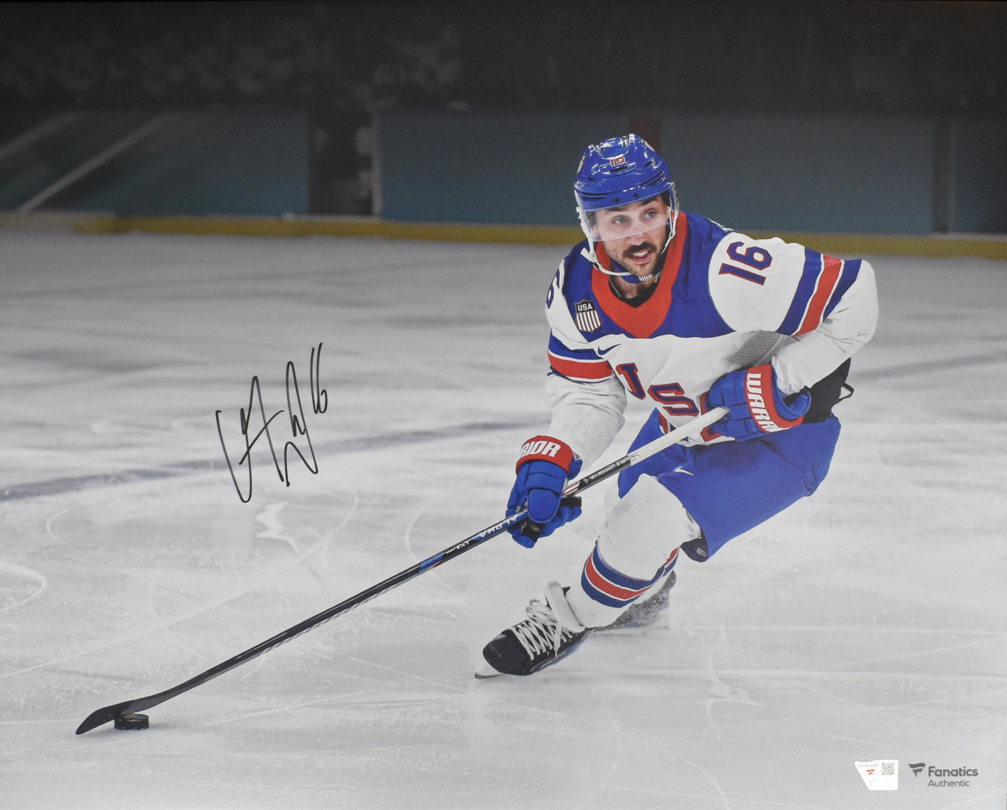 Vincent Trocheck Signed/Autographed 16x20 Photo USA Hockey Fanatics BA212473
