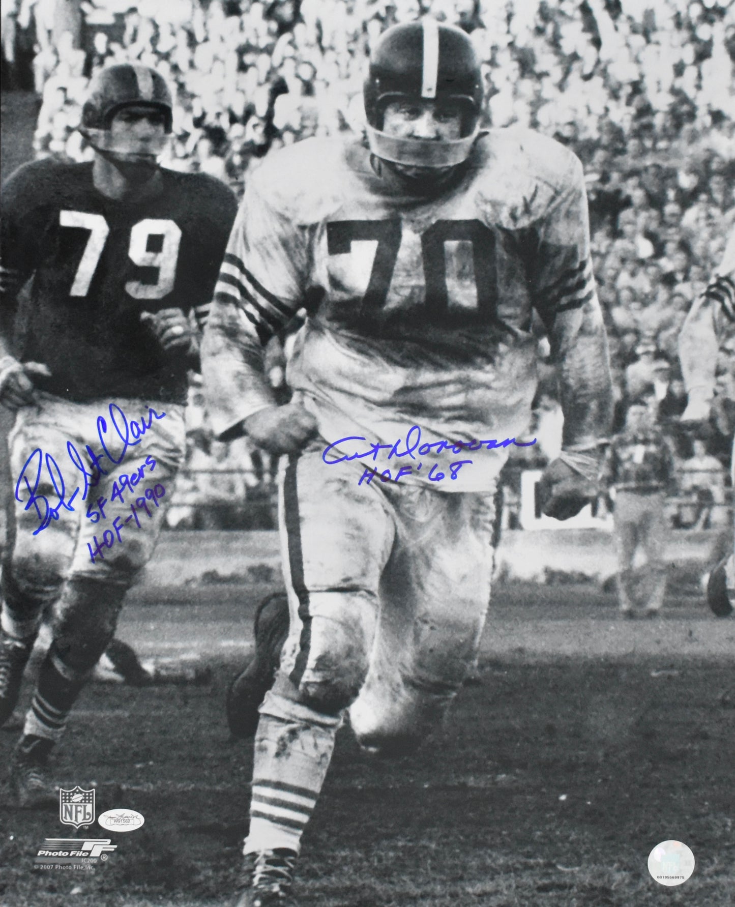 Art Donovan & Bob St. Clair HOF Signed/Autographed 16x20 Photo 49ers JSA 212488