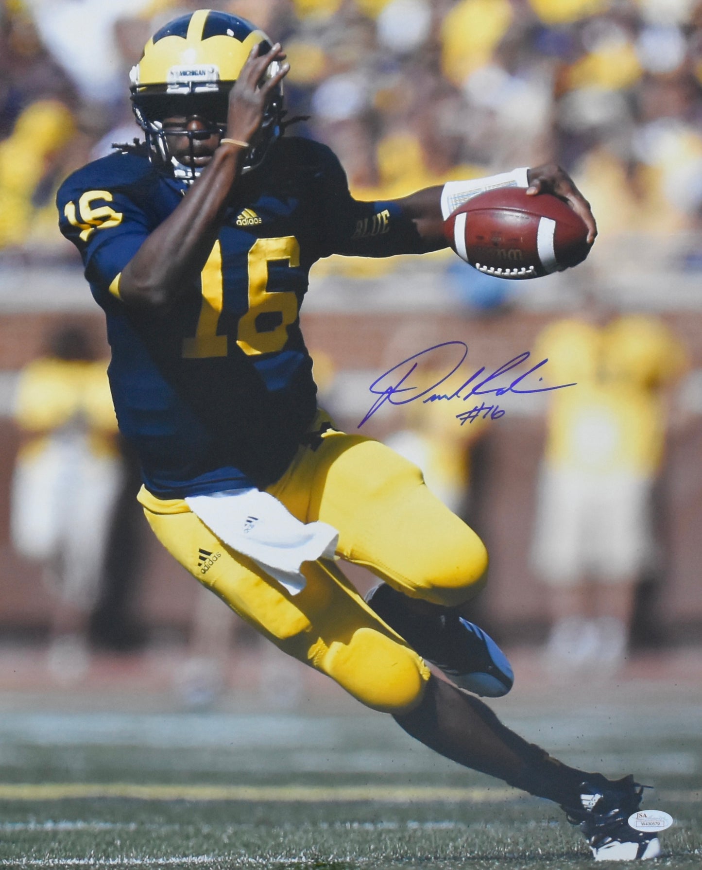 Denard Robinson Signed/Autographed 16x20 Photo Michigan JSA 212010