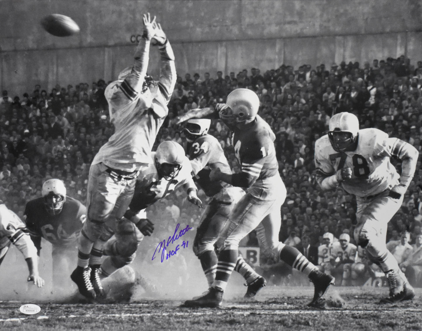 Y.A. Tittle HOF Signed/Autographed 16x20 Photo 49ers JSA 212014