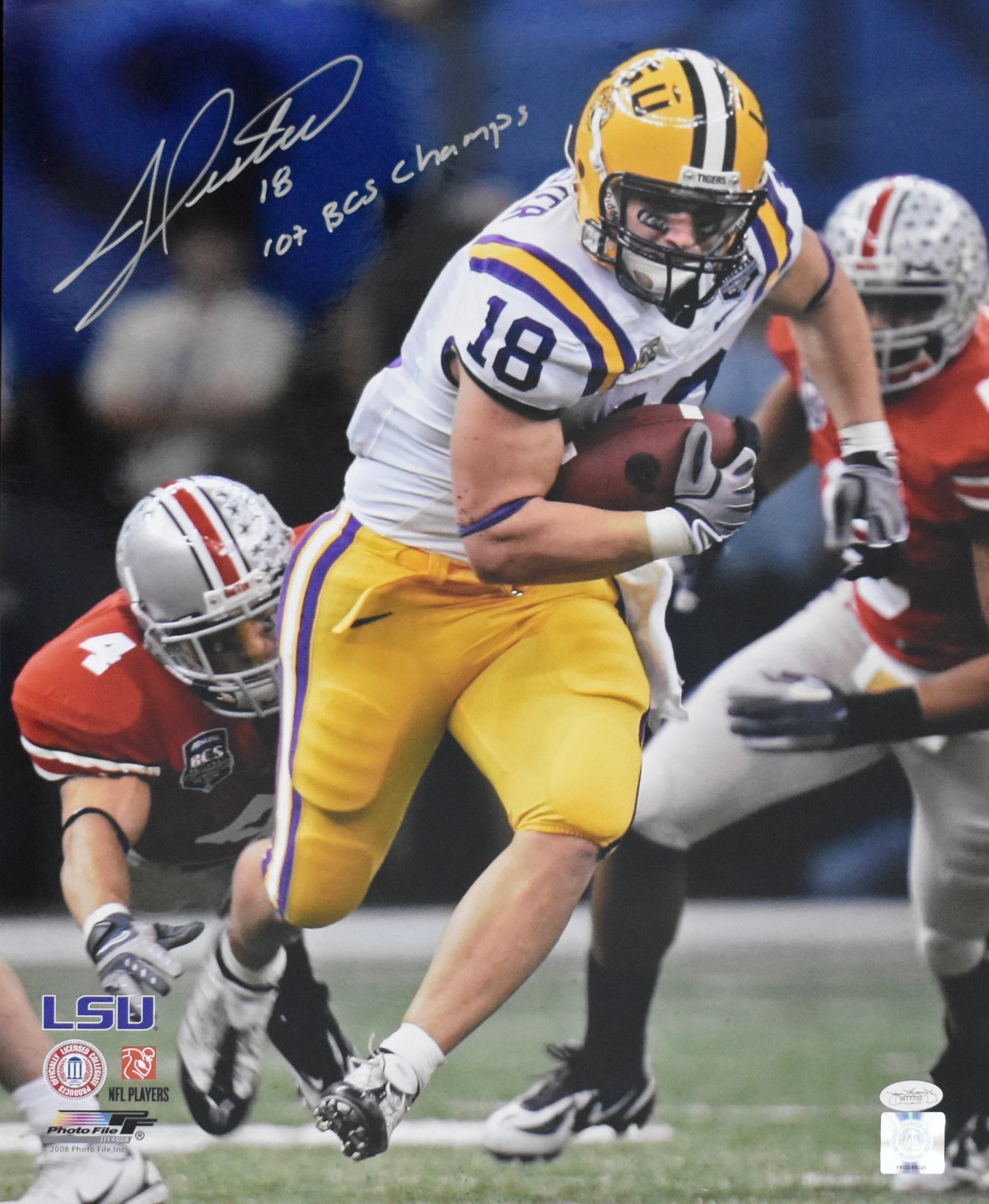 Jacob Hester Signed/Autographed 16x20 Photo LSU JSA 212022