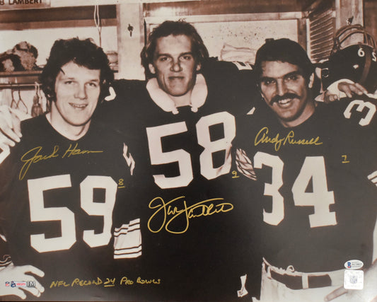 Ham Lambert & Russell HOF Signed/Autographed 16x20 Photo Steelers BAS 212501