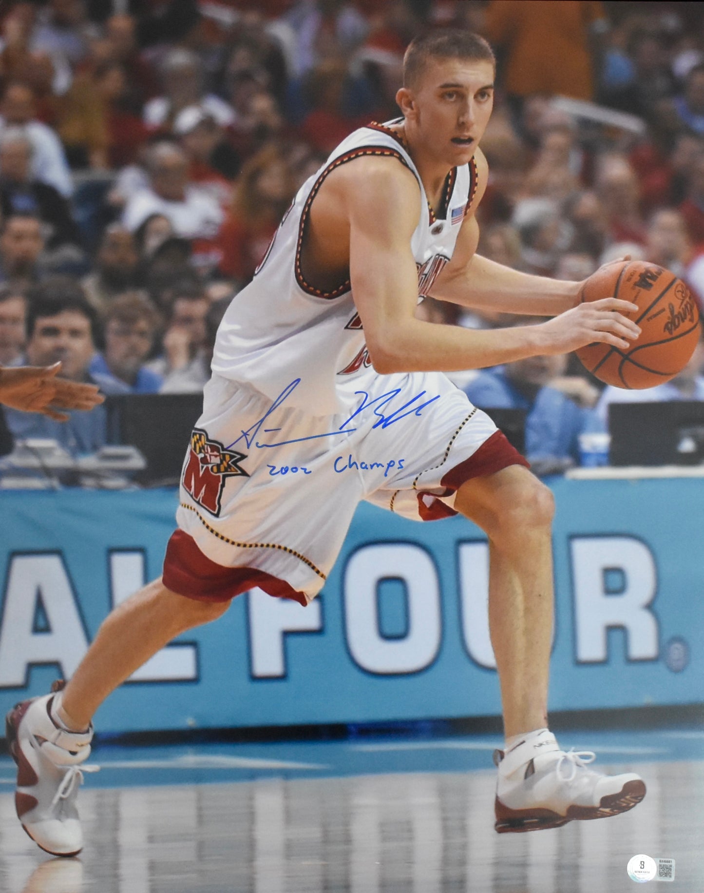 Steve Blake Signed/Autographed 16x20 Photo Maryland Terps 2002 Champs BAS 212508