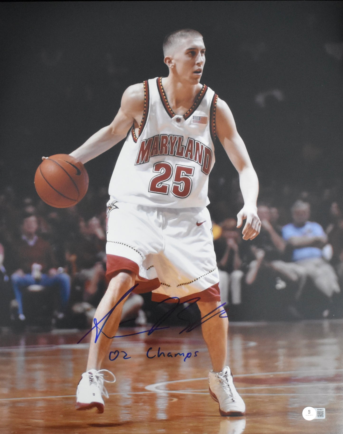 Steve Blake Signed/Autographed 16x20 Photo Maryland Terps 2002 Champs BAS 212509
