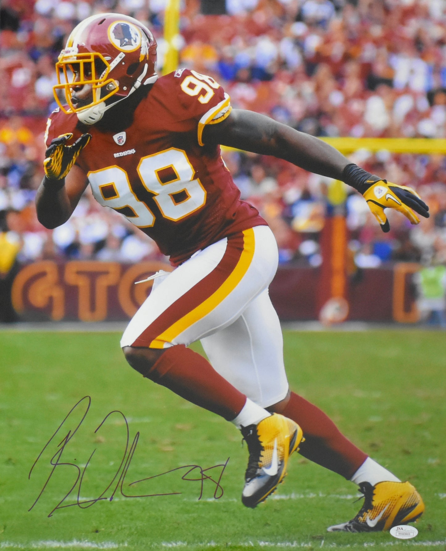 Brian Orakpo Signed/Autographed 16x20 Photo Redskins JSA 212511