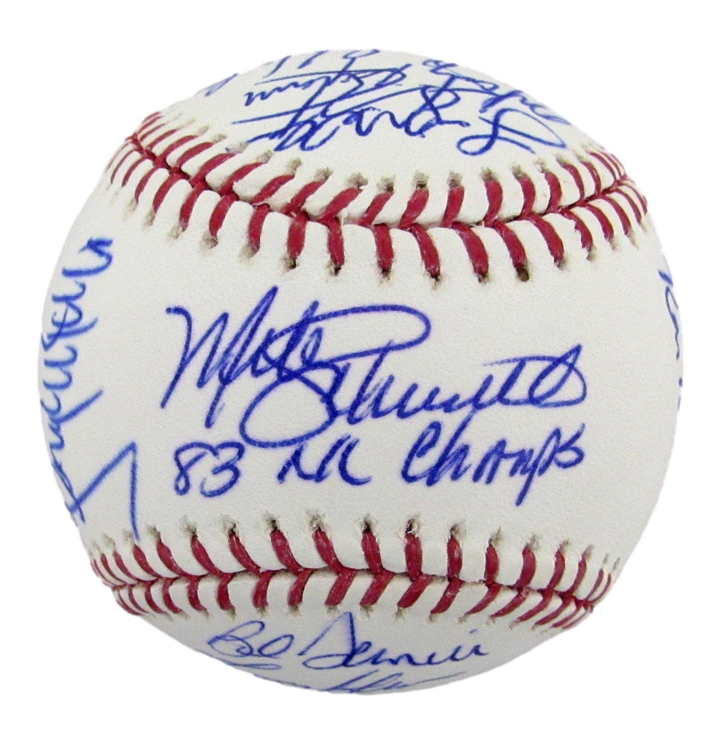 1983 Philadelphia Phillies Team-Signed OML Baseball (20) No Carlton 212601