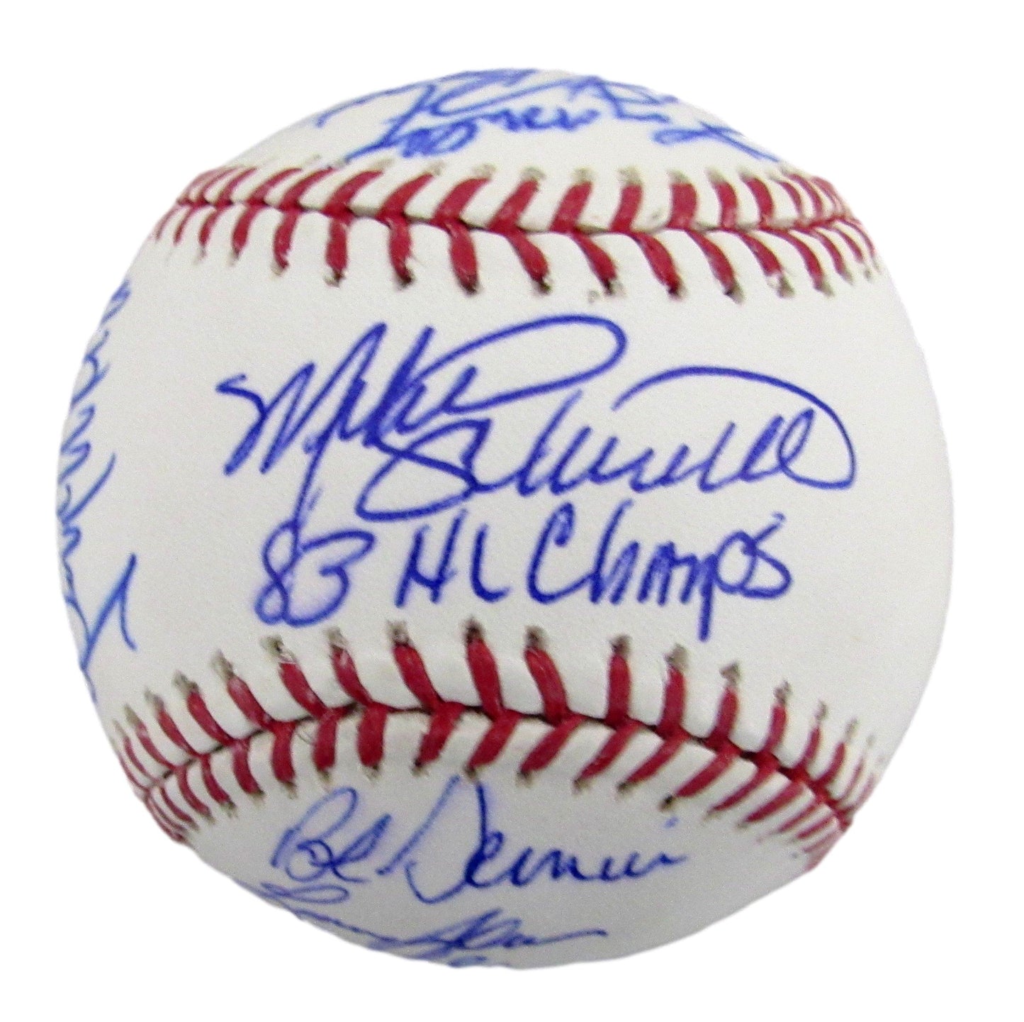 1983 Philadelphia Phillies Team-Signed OML Baseball (19) No Carlton, Perez 12610