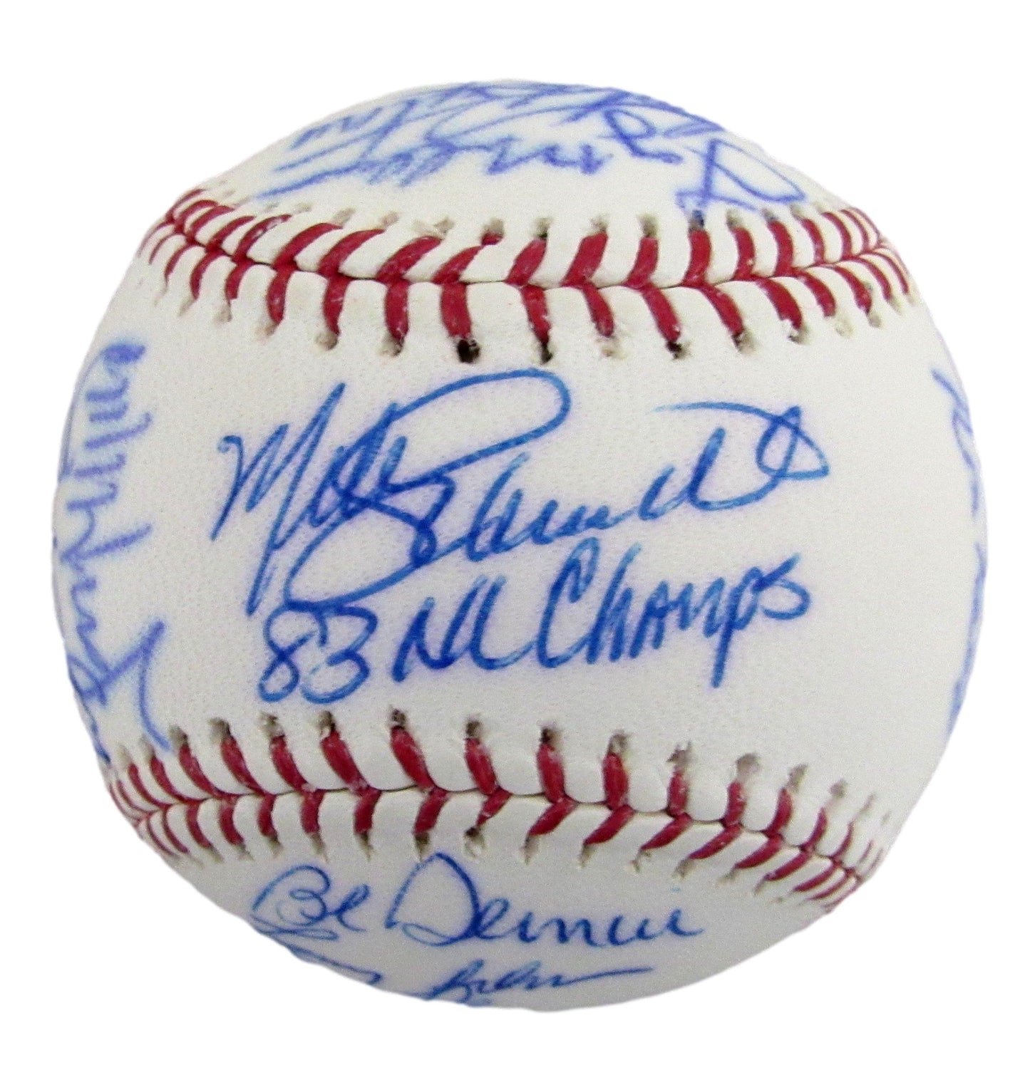 1983 Philadelphia Phillies Team-Signed OML Baseball (19) No Carlton, Perez 12611