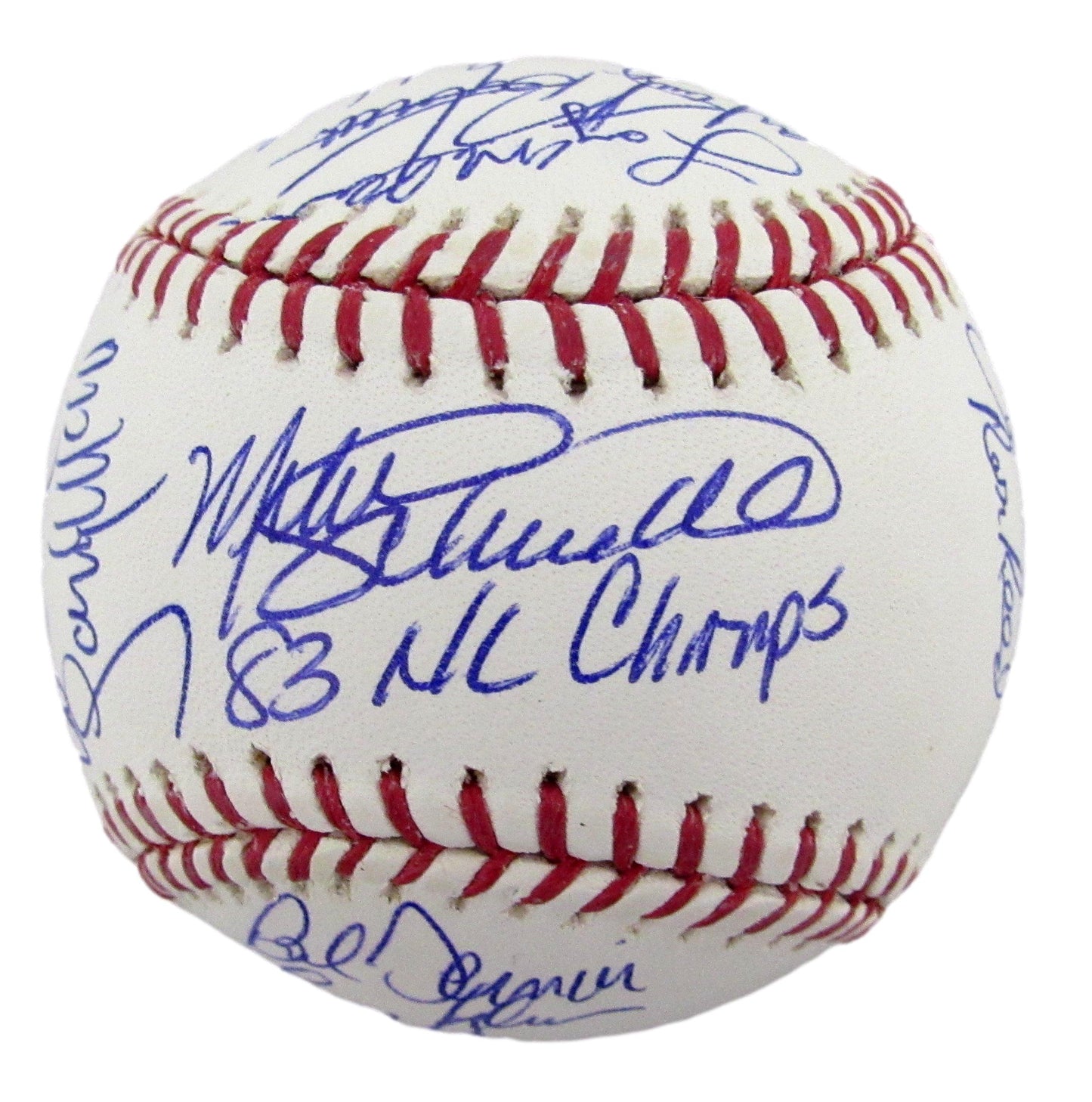 1983 Phillies Team-Signed OML Baseball (17) No Schmidt, Carlton, Perez 212618