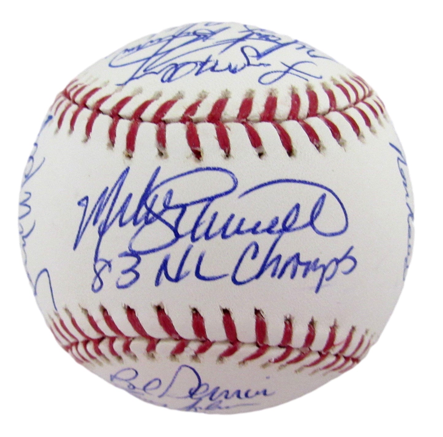 1983 Philadelphia Phillies Team-Signed OML Baseball (19) No Carlton, Perez 12624