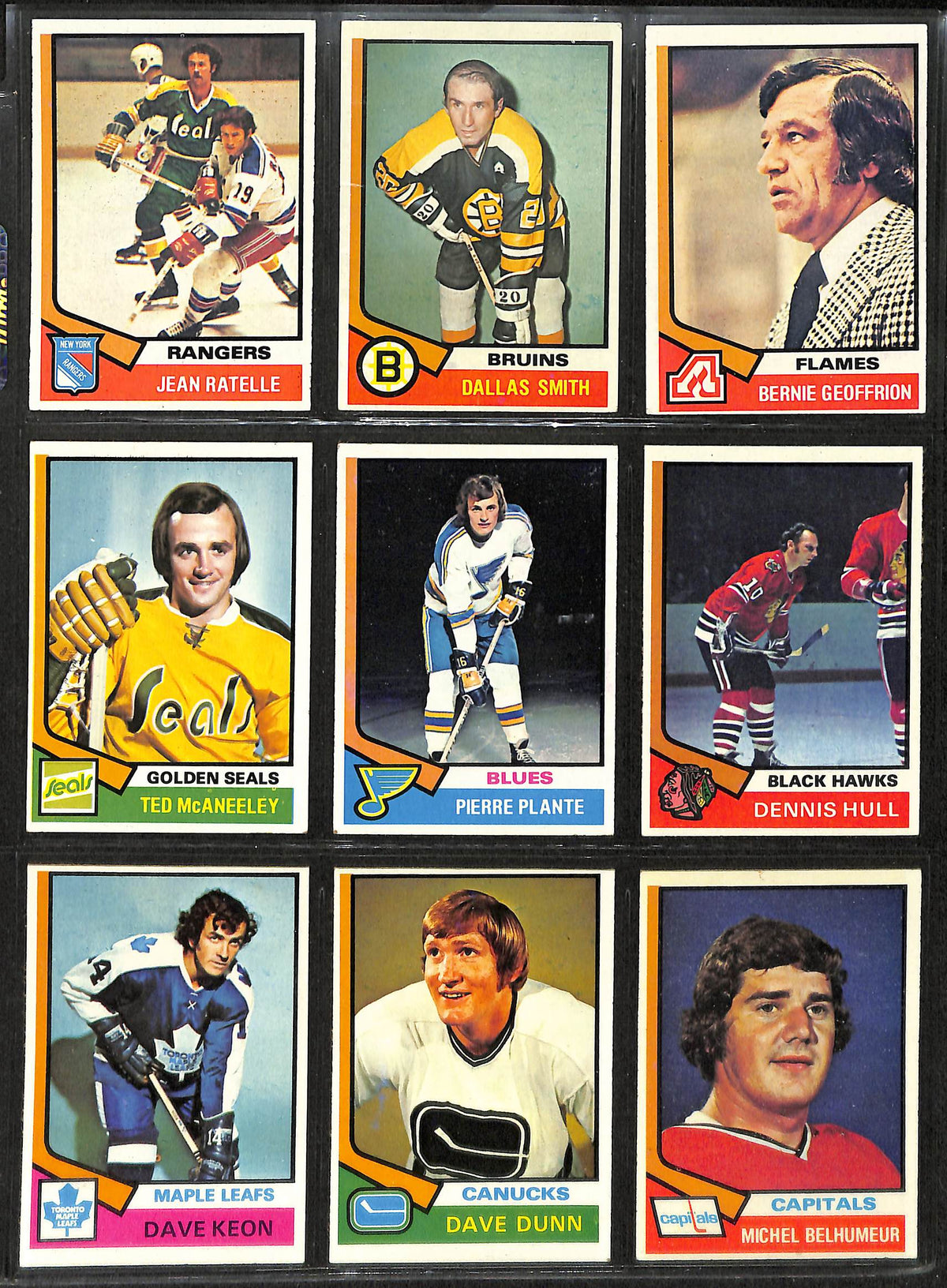 1974-75 Topps Hockey Complete Set (264) Cards Orr  Potvin Bowman Salming 212034