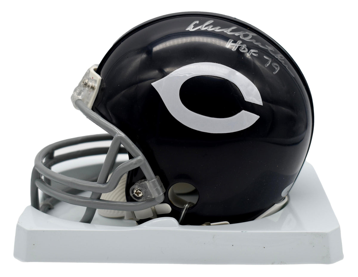 Dick Butkus HOF Bears Signed/Inscr. Bears Throwback Mini Helmet TriStar 212032