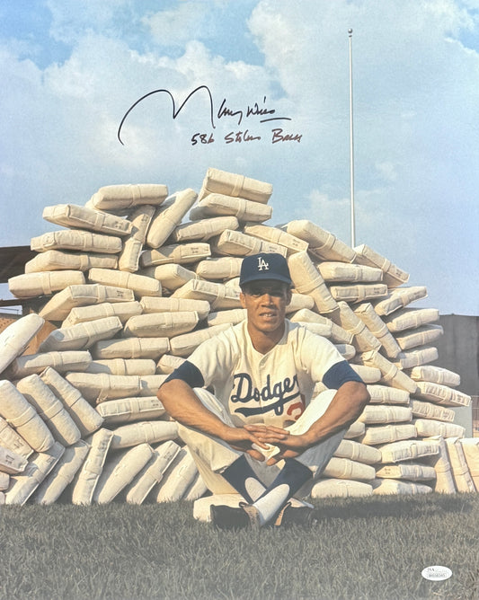 Maury Wills Signed/Autographed 16x20 Photo Dodgers JSA 212043