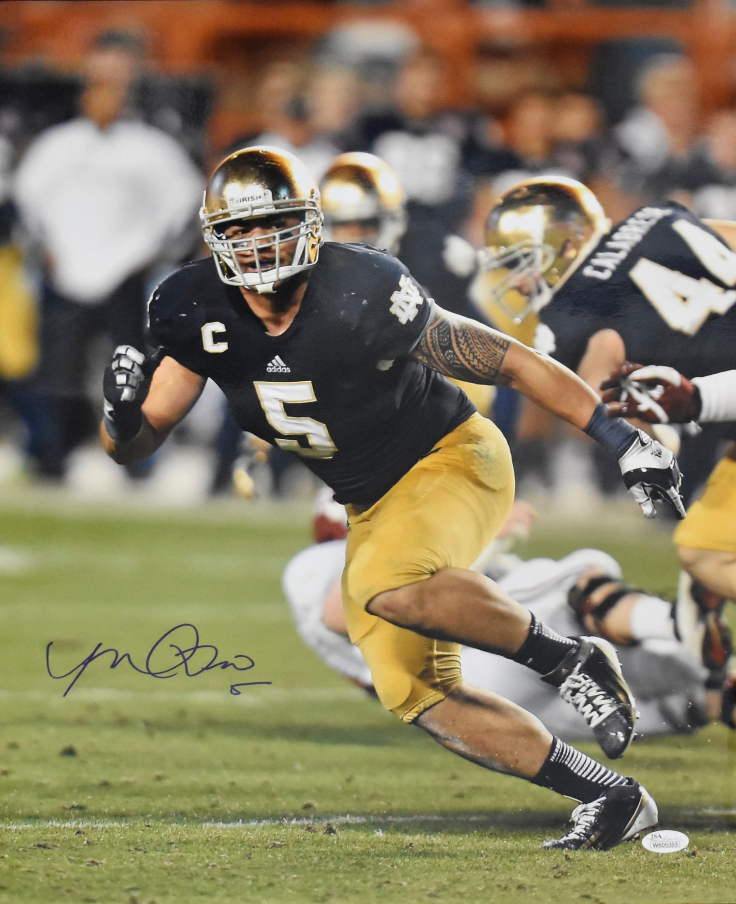 Manti Teo Signed/Autographed 16x20 Photo Notre Dame JSA 212040