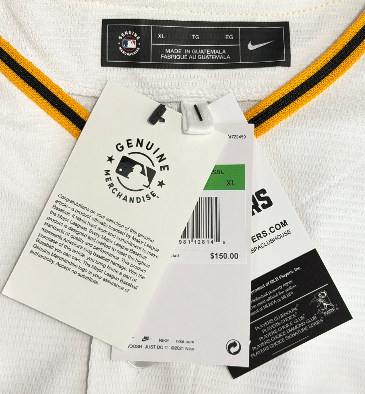 Konnor Griffin Signed/Autographed Baseball Jersey Pittsburgh Pirates MLB 212068
