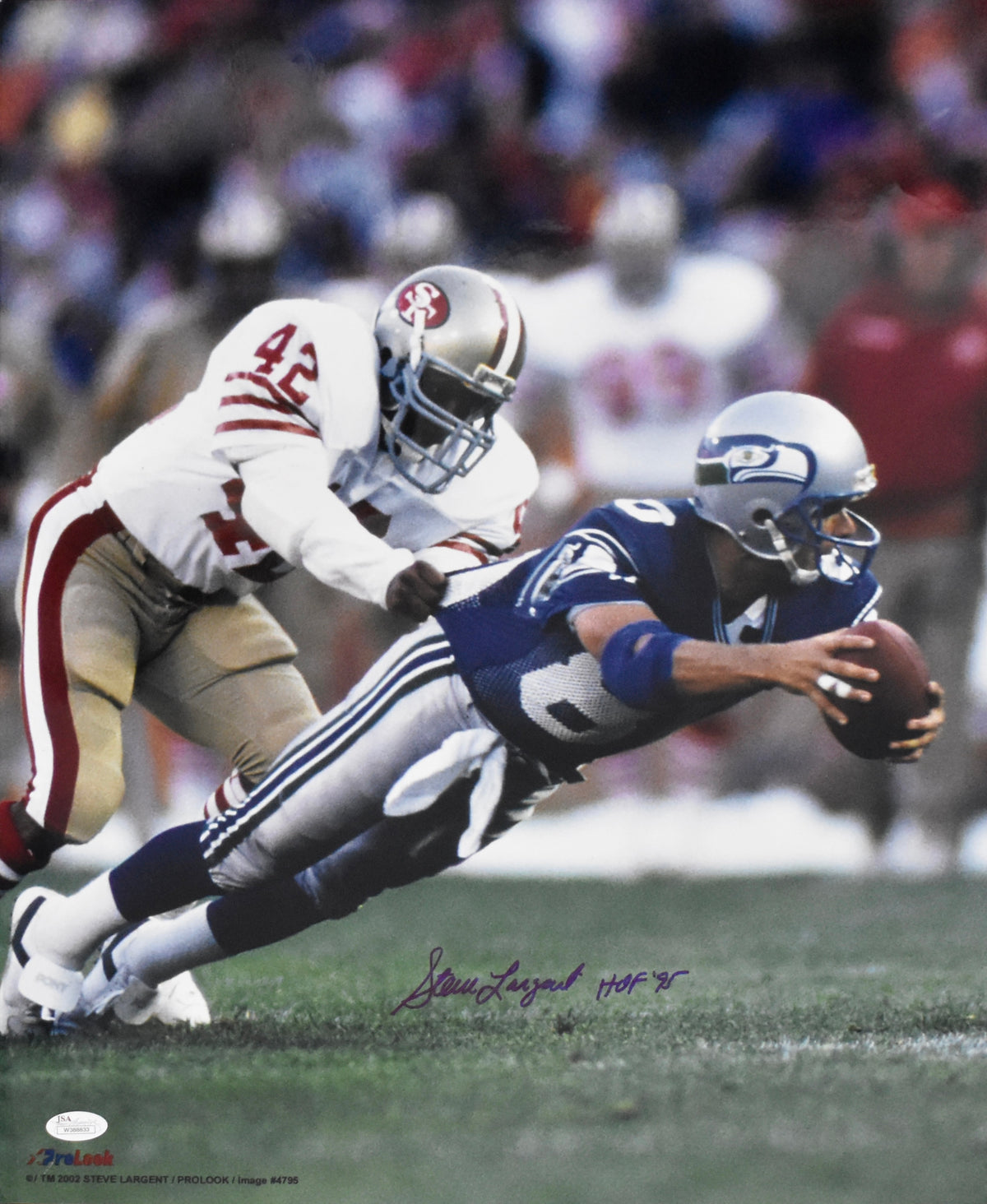 Steve Largent HOF Autographed/Inscribed Seahawks 16x20 Photo JSA 212023
