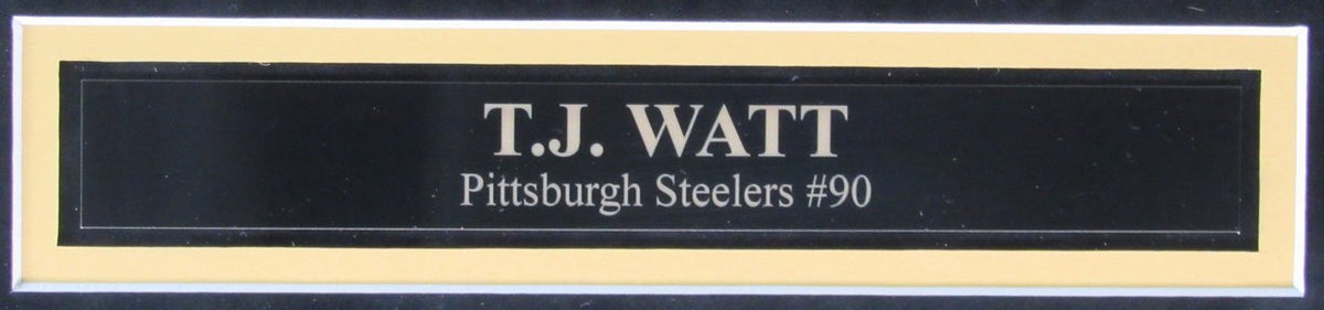T.J. Watt Autographed 16x20 Photo Pittsburgh Steelers Framed Beckett 212633