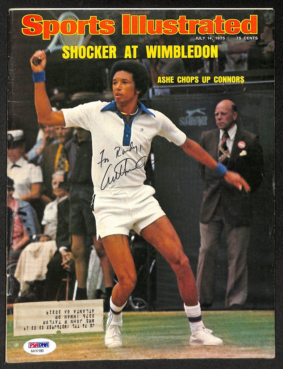 Arthur Ashe Signed 1975 Sports Illustrated Tennis PSA/DNA 212071