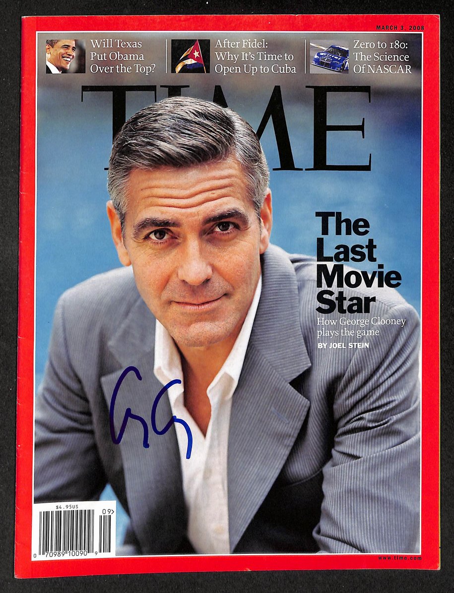 George Clooney Signed/Autographed 2008 TIME Magazine BAS 212075