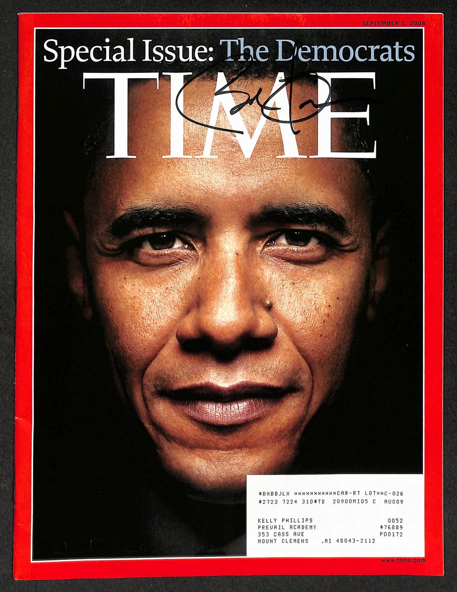 Barack Obama Signed/Autographed 2008 TIME Magazine BAS Letter 212076