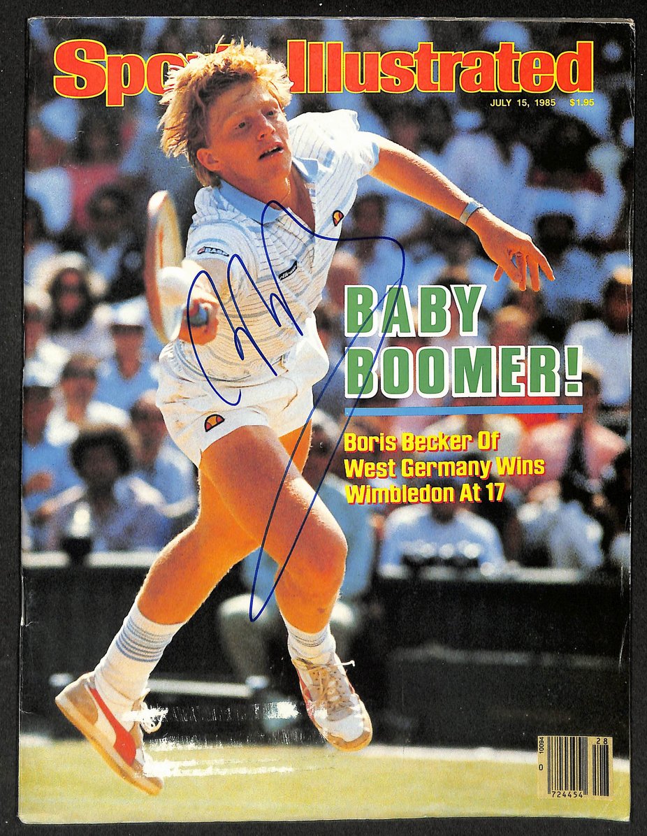 Boris Becker Signed/Autographed 1985 Sports Illustrated Tennis  212079