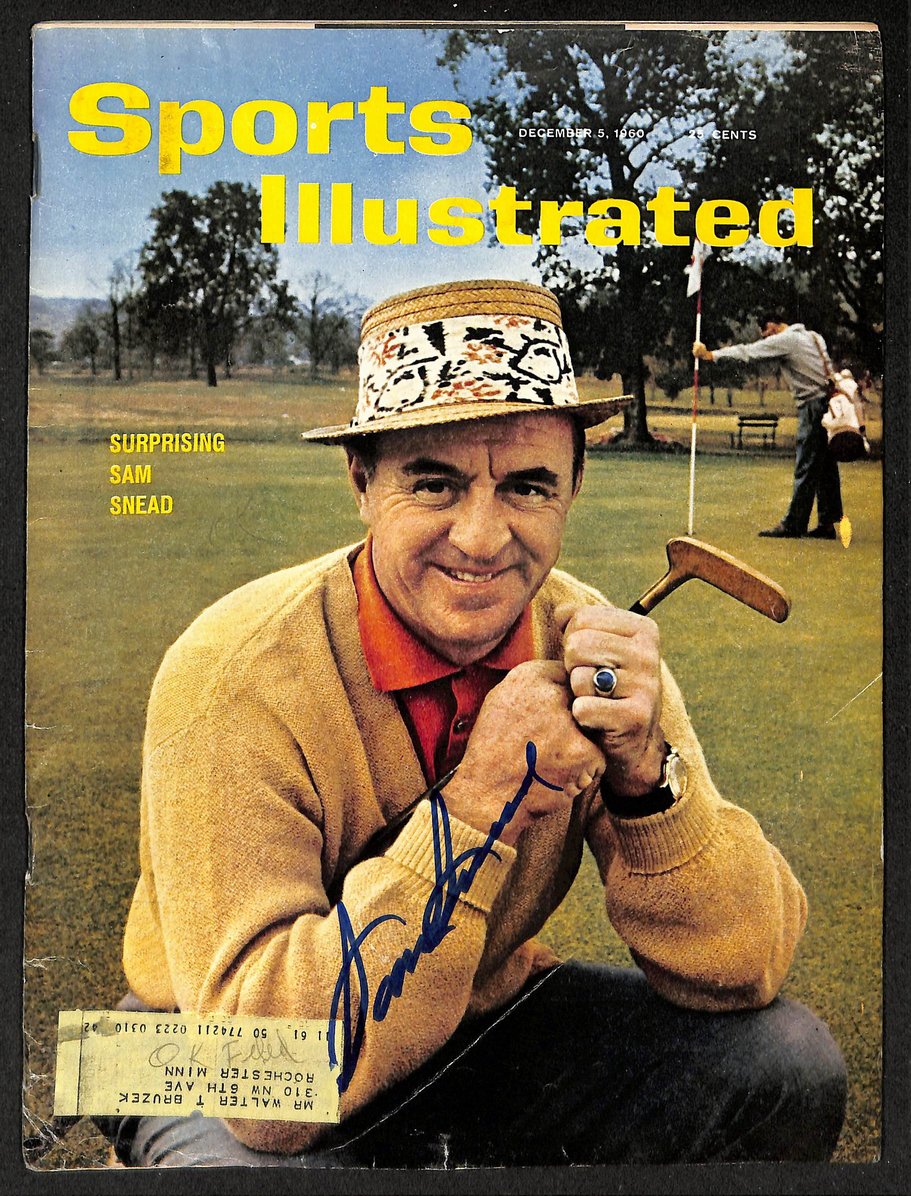 Sam Snead Signed/Autographed 1960 Sports Illustrated Golf JSA 212083