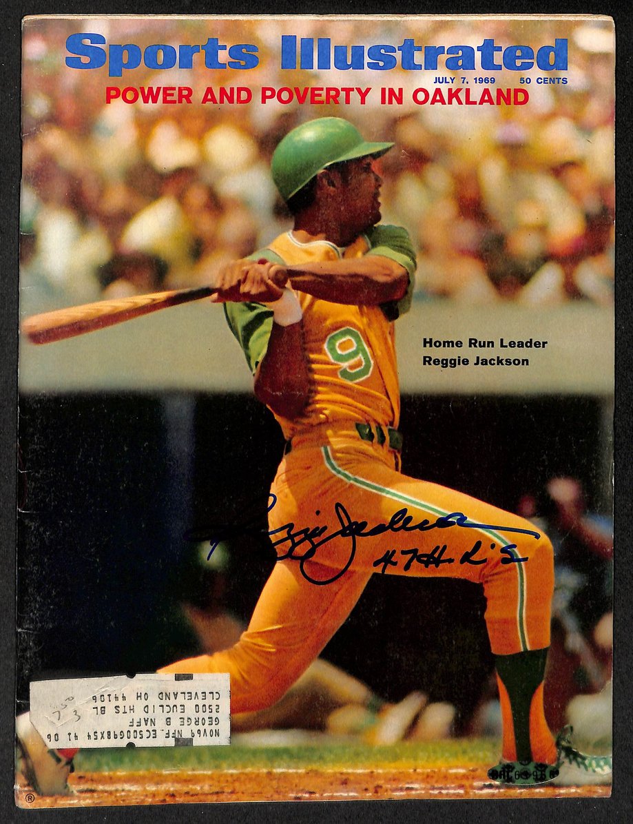 Reggie Jackson HOF Signed 1969 Sports Illustrated Athletics JSA 212084