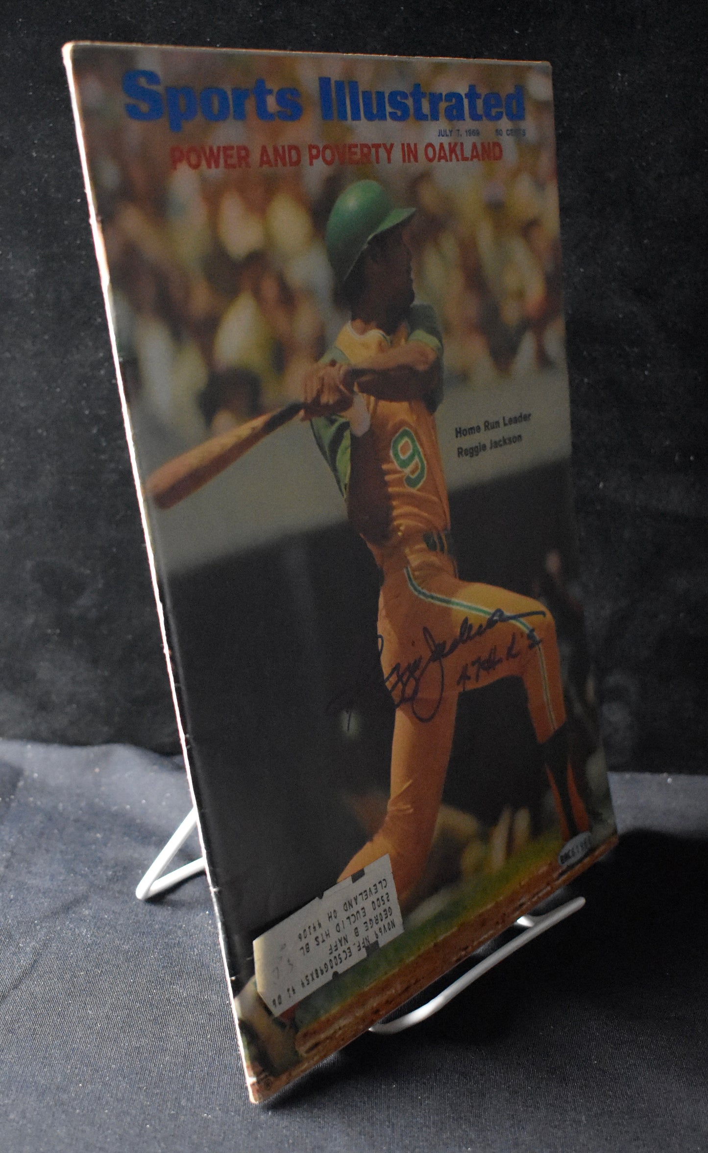 Reggie Jackson HOF Signed 1969 Sports Illustrated Athletics JSA 212084