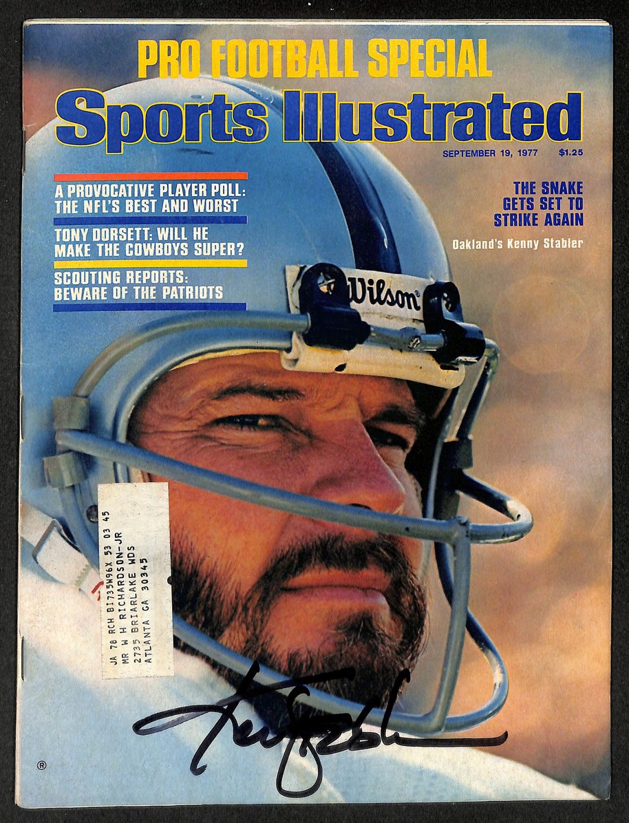 Ken Stabler HOF Signed/Autographed 1977 Sports Illustrated Raiders JSA 212085