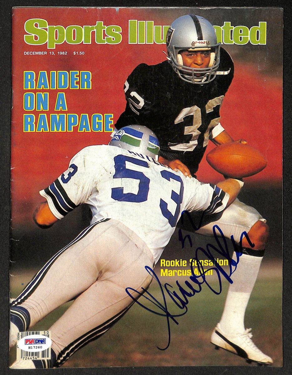 Marcus Allen HOF Signed 1982 Sports Illustrated Raiders PSA/DNA 212087