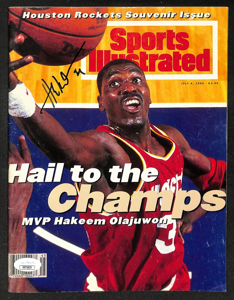 Hakeem Olajuwon HOF Signed 1994 Sports Illustrated Rockets JSA 212088