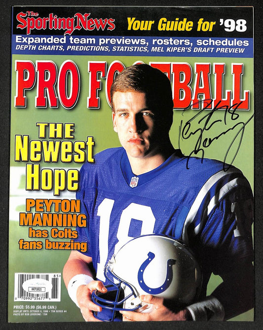 Peyton Manning HOF Signed 1998 Pro Football Magazine Colts JSA 212094