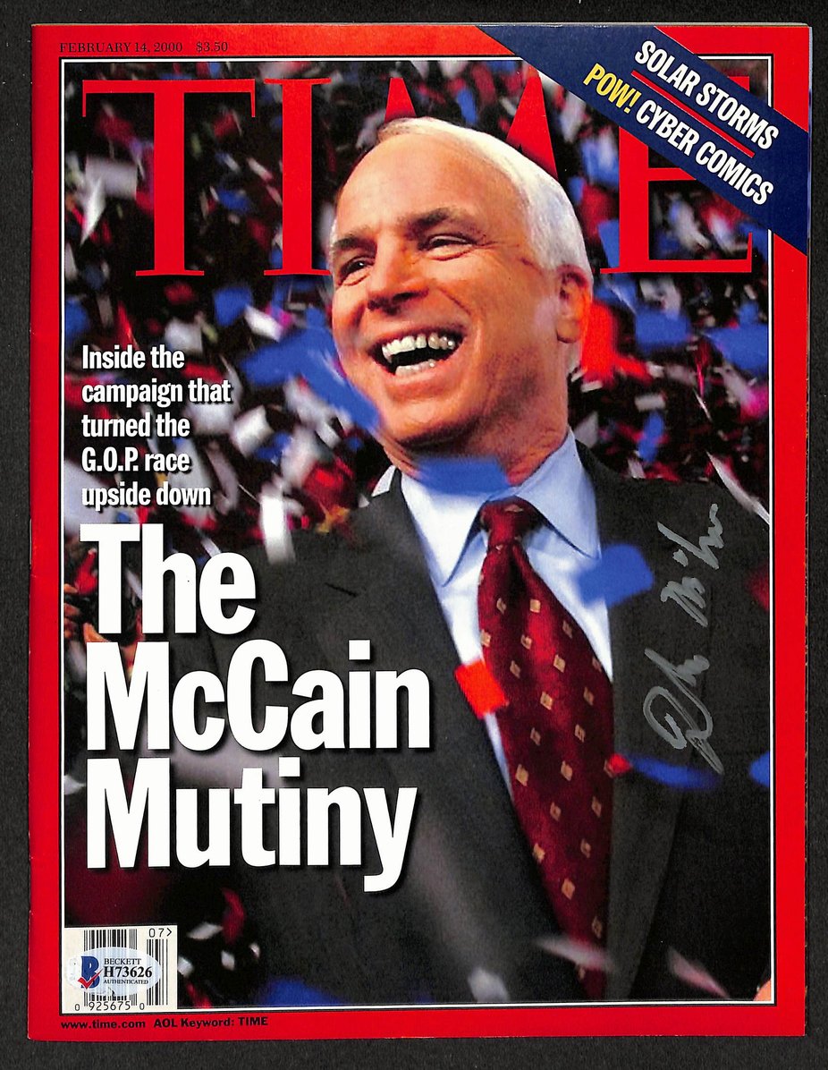 John McCain Signed/Autographed 2000 TIME Magazine BAS 212099