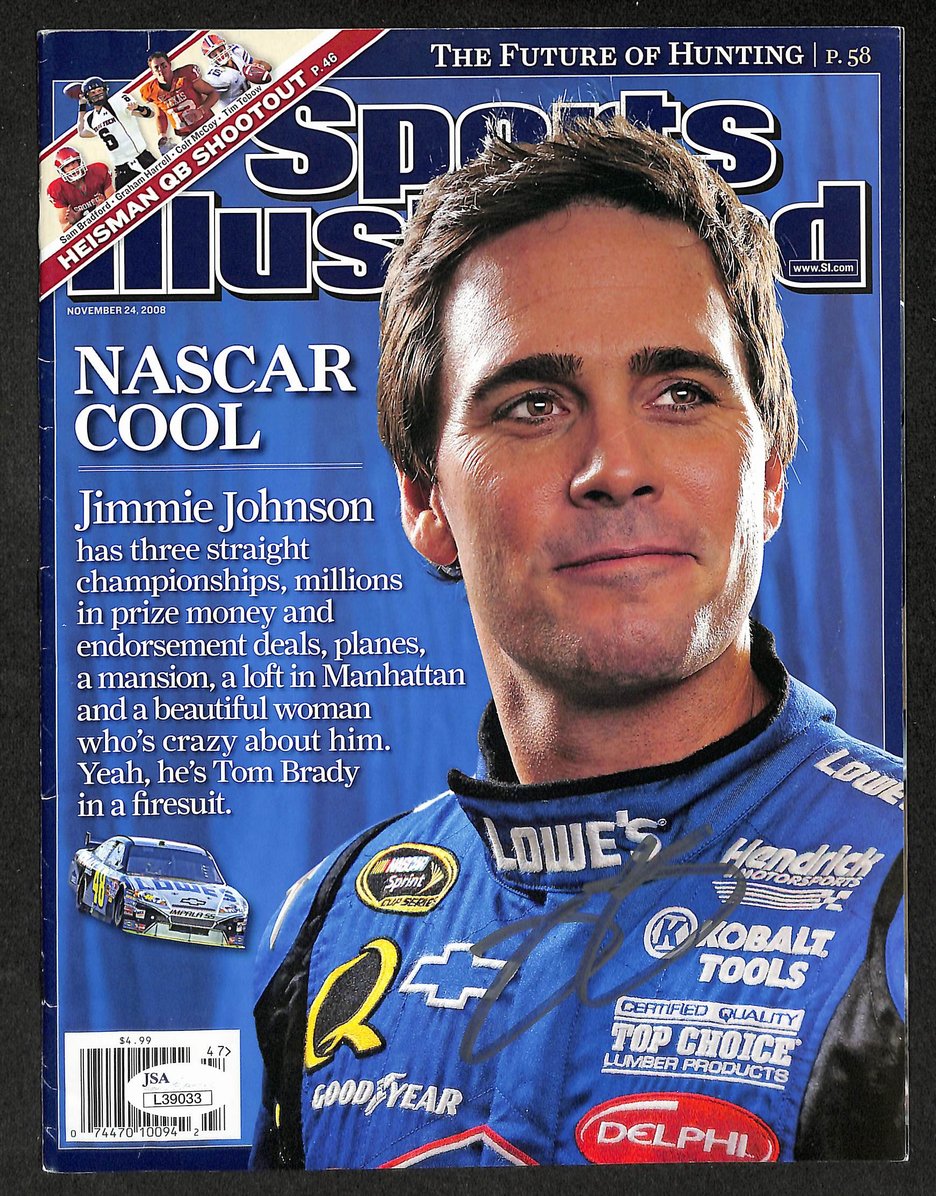 Jimmie Johnson Signed/Autographed 2008 Sports Illustrated NASCAR JSA 212101
