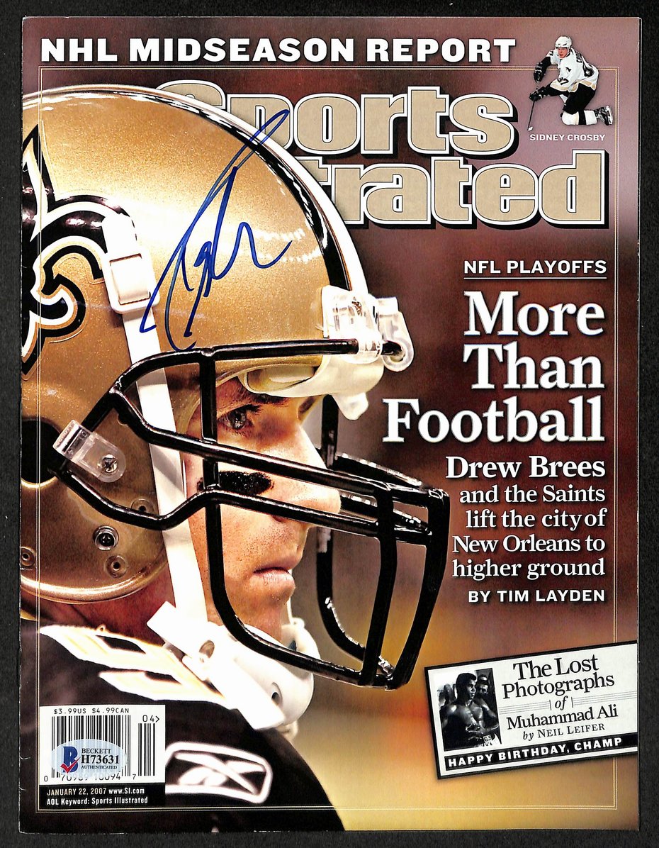 Drew Brees HOF Signed/Autographed 2007 Sports Illustrated Saints BAS 212103