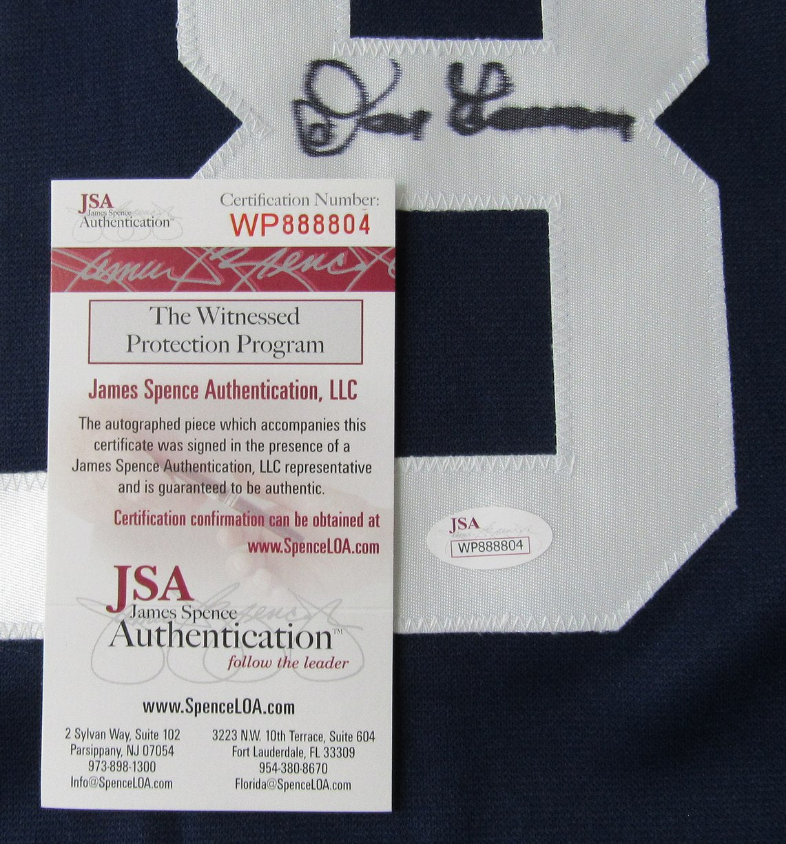 Don Larsen New York Yankees Autographed Custom Jersey JSA XHC36