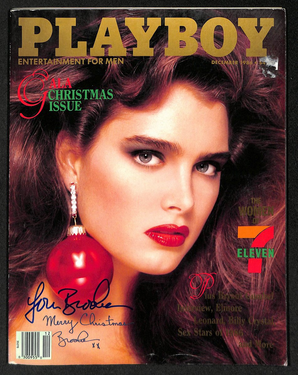 Brooke Shields Signed/Autographed 1986 Playboy Magazine BAS 212118